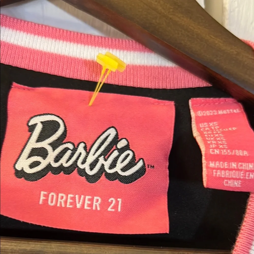 Barbie x Forever 21 Sequin Basketball Jersey Top Black Pink 59 Women’s XS